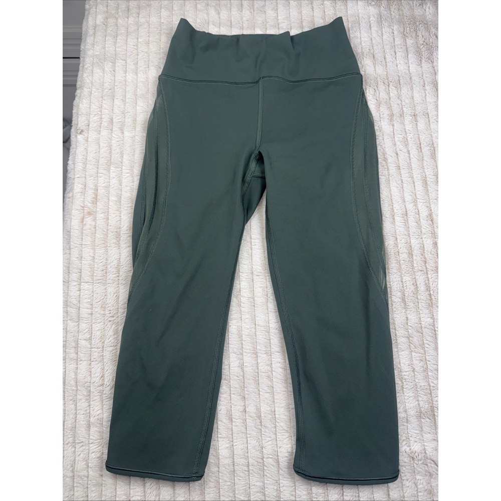 Lululemon Train Times 7/8 leggings 25" olive green size 4 Luxtreme‎